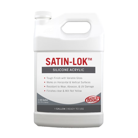1 Gal. Satin-Lok Silicone Acrylic Sealer, High Gloss, Clear